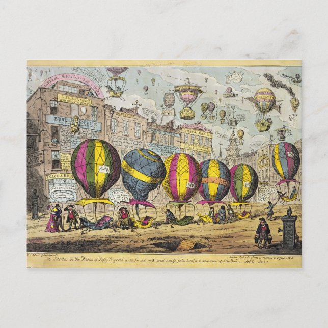 Cartão Postal Cena na Farsa 'Lofty Prospects' (Frente)