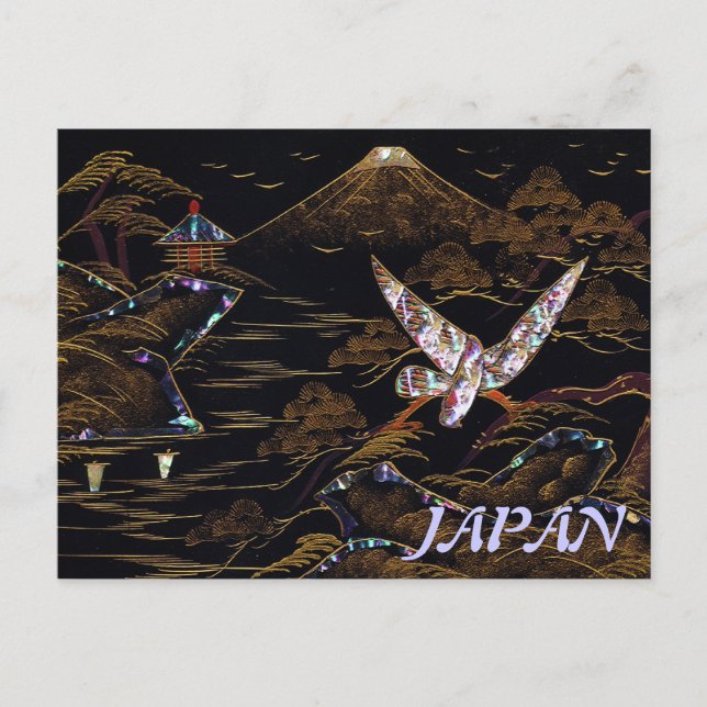 Cartão Postal Cena Natural do Monte Fuji do Japão (Frente)