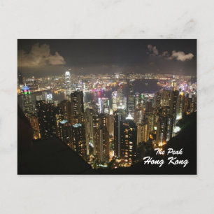 Cartão Postal Cena Noturna de Hong Kong, O Pico, Cartão-Postal