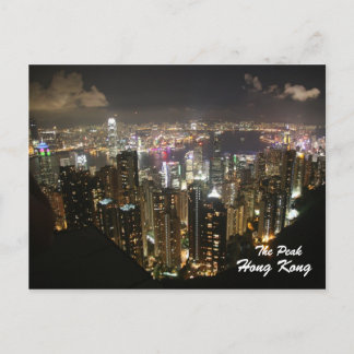 Cartão Postal Cena Noturna de Hong Kong, O Pico, Cartão-Postal