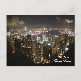 Cartão Postal Cena Noturna de Hong Kong, O Pico, Cartão-Postal