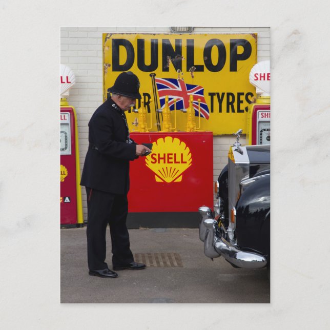 Cartão Postal cena policial Vintage (Frente)