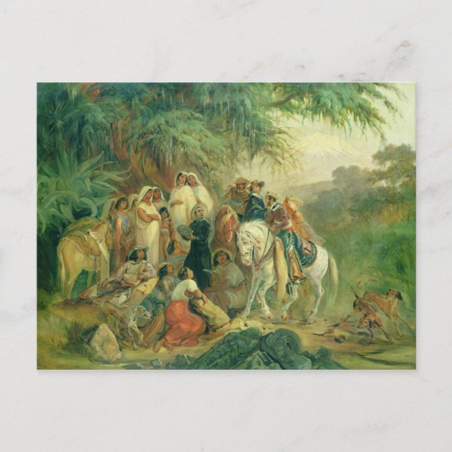 Cartão Postal Cena popular no Pico de Orizaba, México (Frente)