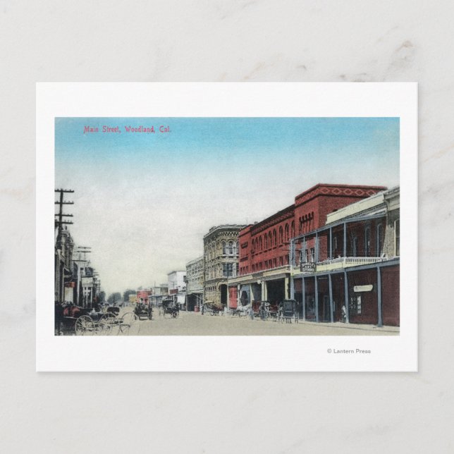 Cartão Postal Cena PrincipalWoodland, CA (Frente)