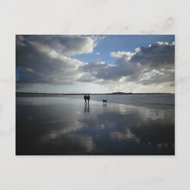 Cartão Postal Cenário bonito da praia (Frente)