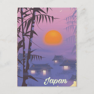 Cartão Postal Cenário do Japão pôr do sol