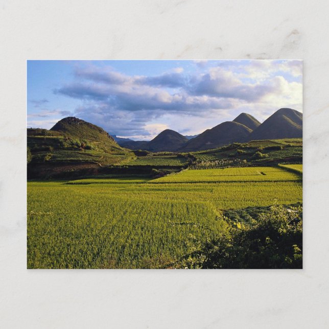 Cartão Postal Cenário entre Kaili e Qinghai, Guizhou Provinc (Frente)