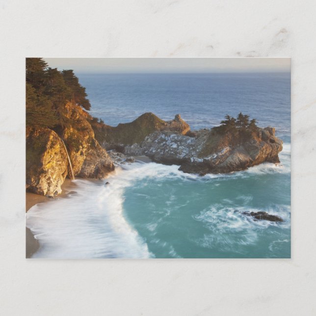 Cartão Postal Cenário McWay Falls desaba na praia e 2 (Frente)