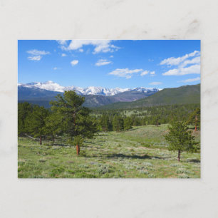 Cartão Postal Cenário Panorâmico da Vista da Montanha Rochosa