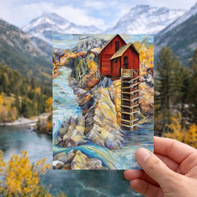 Cartão Postal Cenário Picturesco do Colorado, Crystal Old Mill (Criador carregado)