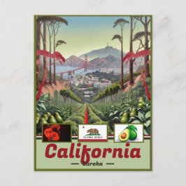 Cartão Postal Cenário Surreal dos Sonhos da Califórnia: Emblema