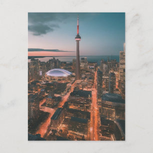 Cartão Postal Cenário urbano do centro de Toronto, arte do centr