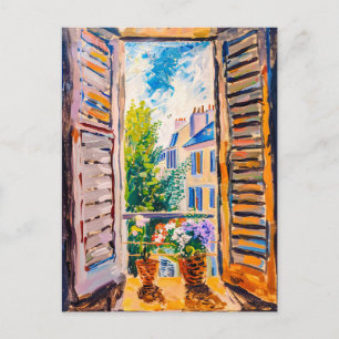 Cartão Postal Cenário Urbano Mediterrâneo Através da Porta da Va