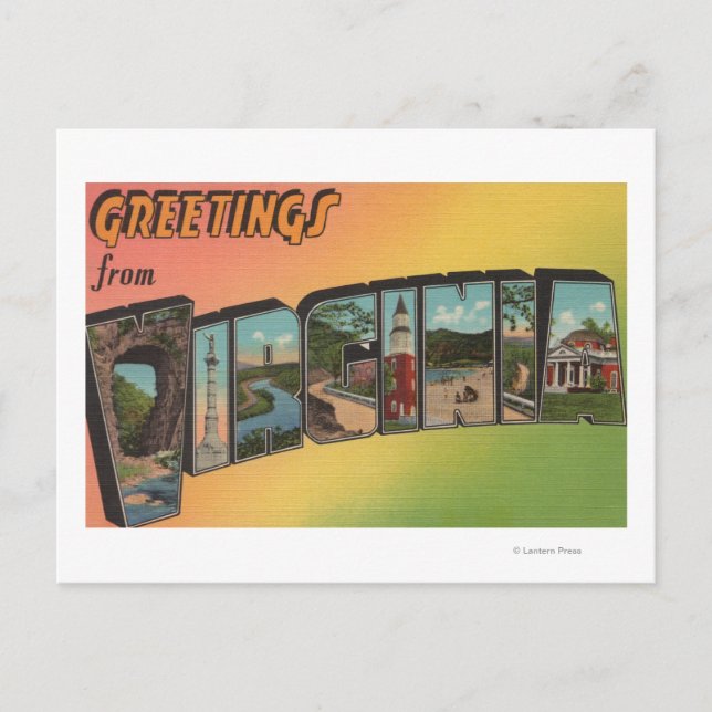 Cartão Postal Cenas da Carta Grande da Virgínia (Frente)