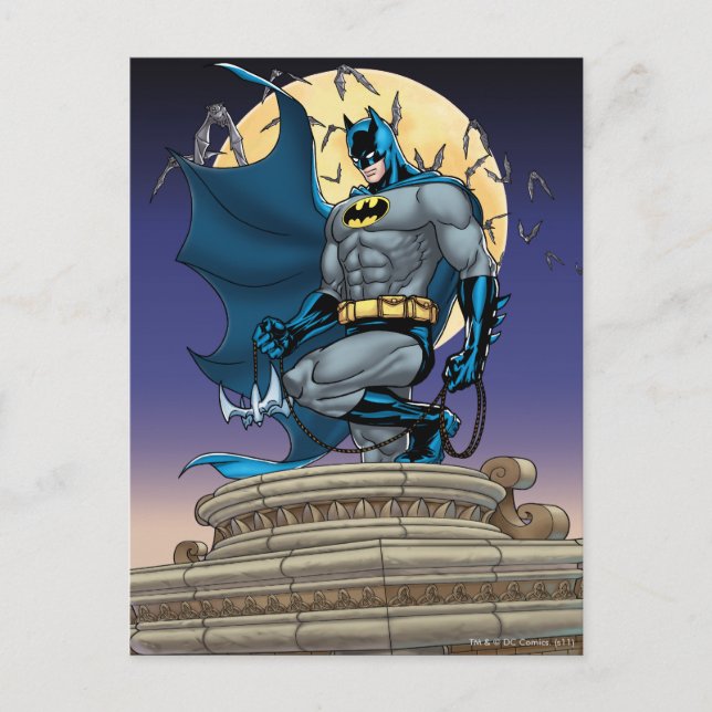 Cartão Postal Cenas de Batman - Vista do Lado da Lua (Frente)