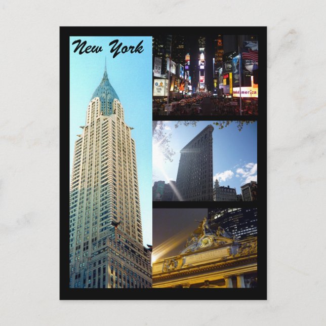 Cartão Postal cenas de nyc (Frente)