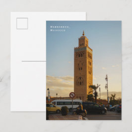 Cartão Postal Cenas de Rua das Vibrações da Cidade de Marrakech