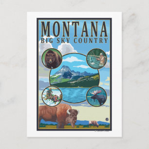 Cartão Postal Cenas do Estado de Montana