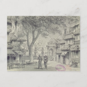 Cartão Postal Cenografia para o ato II da ópera 'Lakme