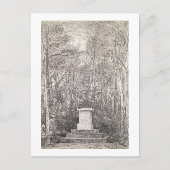 Cartão Postal Cenotáfio a Sir Joshua Reynolds em Coleorton Hall, (Frente)