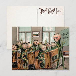 Cartão Postal Cenouras Antigas em Cartão-Postal Escolar