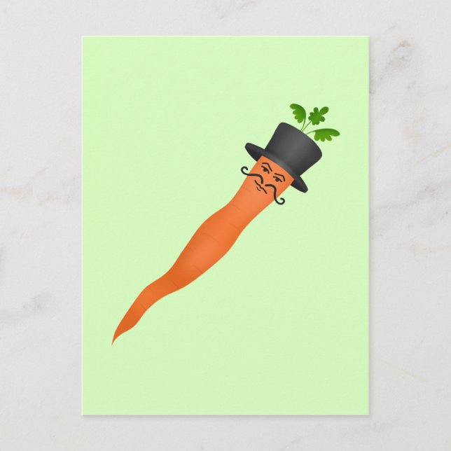 Cartão Postal Cenouras ricos engraçadas (Frente)