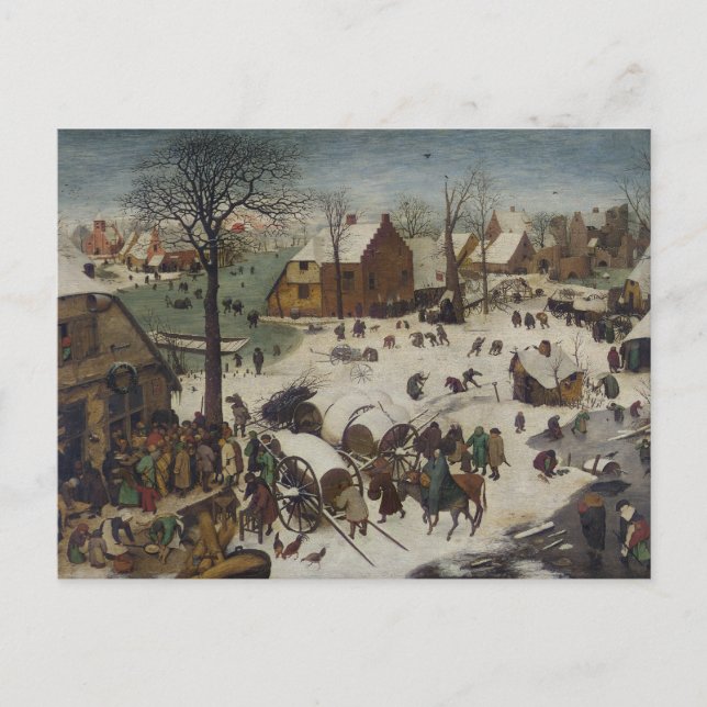 Cartão Postal Censo de Belém por Pieter Bruegel (Frente)