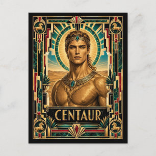 Cartão Postal Centauro, Art Déco Mitológico