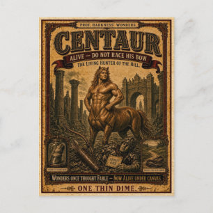 Cartão Postal Centauro, Monstro de Circo Antigo