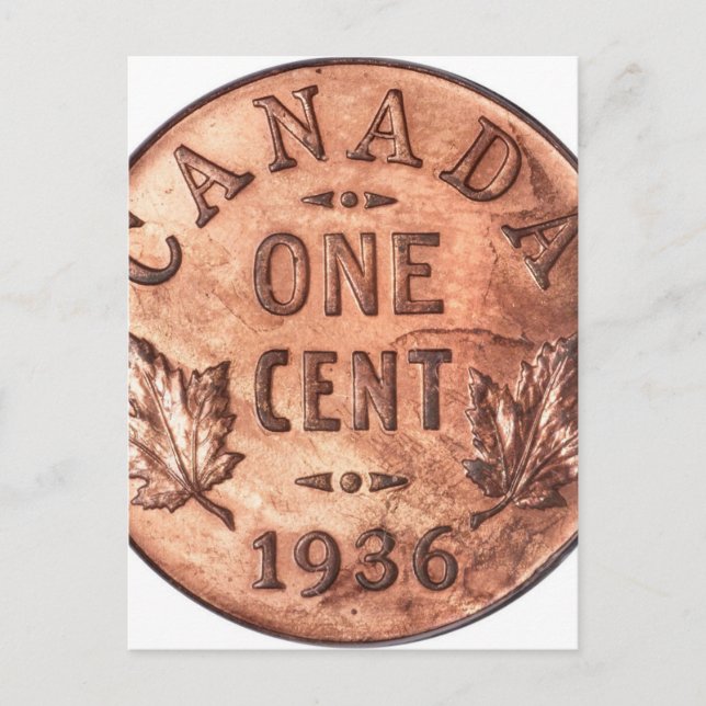 Cartão Postal centavo canadense (Frente)