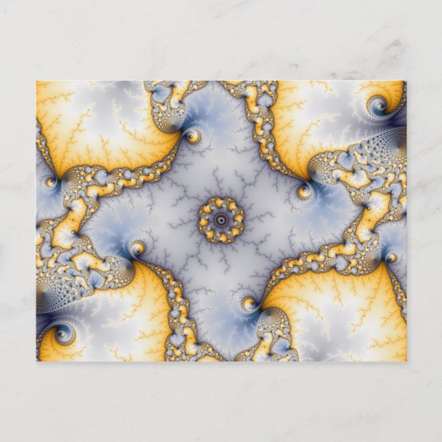 Cartão Postal Central - Arte Fractal (Frente)