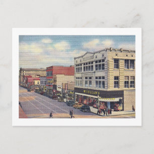 Cartão Postal Central Ave., Albuquerque, Novo México Vintage