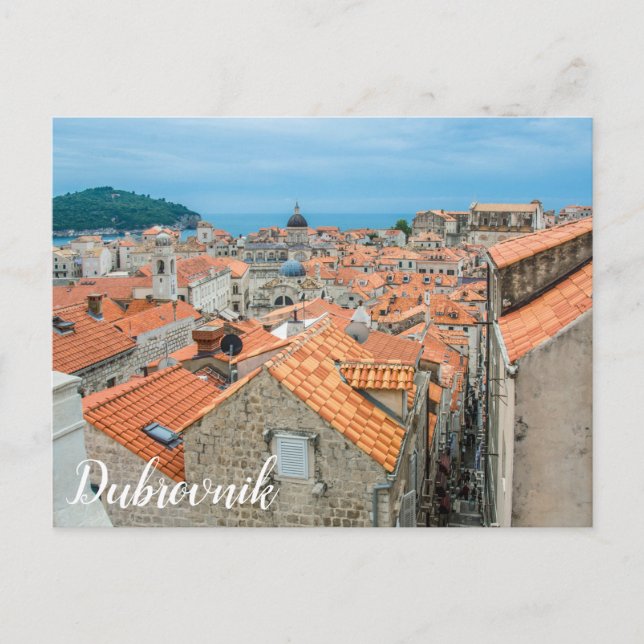 Cartão postal central da cidade de Dubrovnik (Frente)
