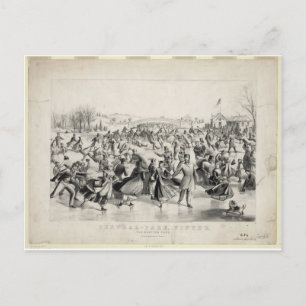 Cartão Postal Central Park, 1862, Currier & Ives