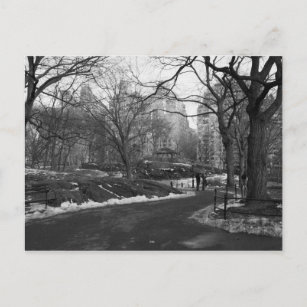 Cartão Postal Central Park preto do branco NY