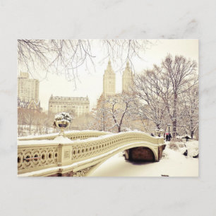 Cartão Postal Central Park Snow - Winter New York