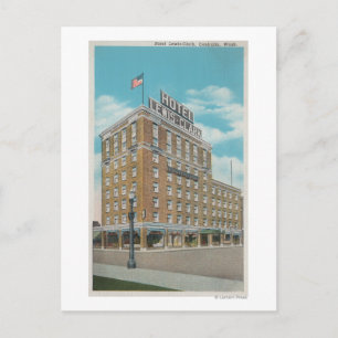 Cartão Postal Centralia, WA - Vista do Hotel Lewis-Clark