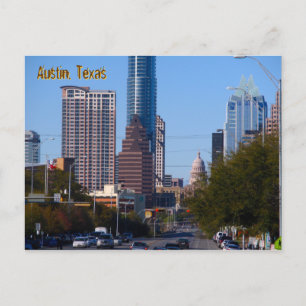 Cartão Postal Centro Austin, Texas, Zoomed
