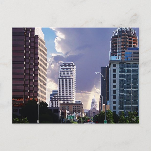 Cartão Postal Centro Ave do Congresso do Sul, Austin, TX (Frente)