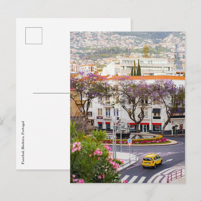 Cartão Postal Centro da cidade do Funchal, Madeira Postal (Frente/Verso)