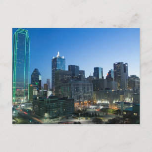 Cartão Postal Centro Dallas, Texas no início da manhã.
