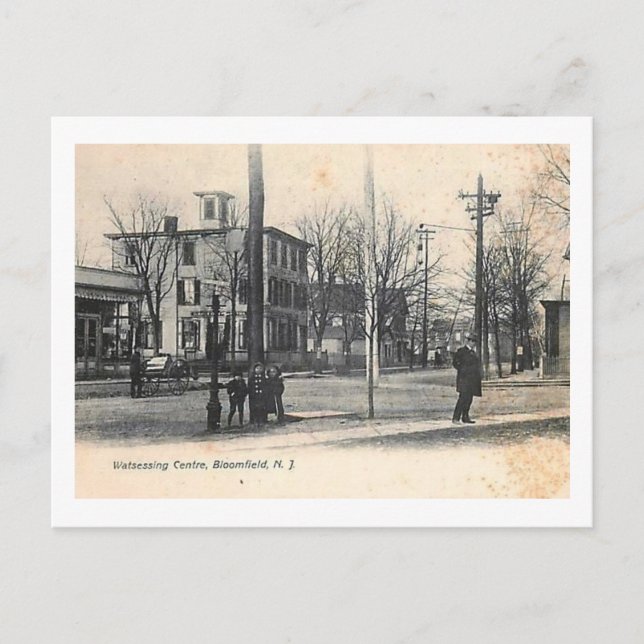 Cartão Postal Centro de Vigilância, Bloomfield, New Jersey Vinta (Frente)