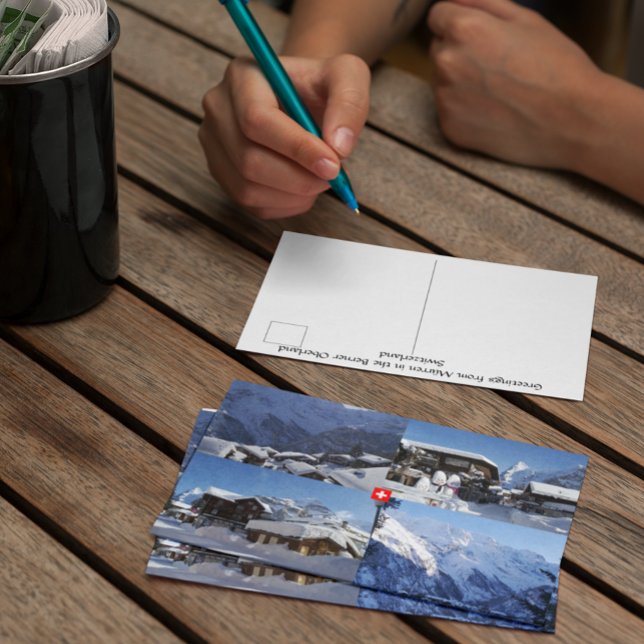 Cartão Postal Centro em Mürren - Berner Oberland, Suiça (Criador carregado)