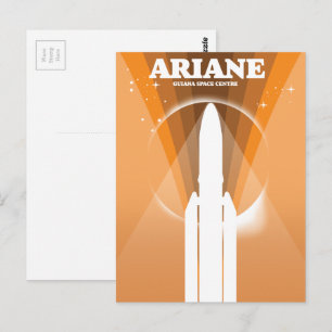 Cartão Postal centro espacial de arte Ariane Guiana