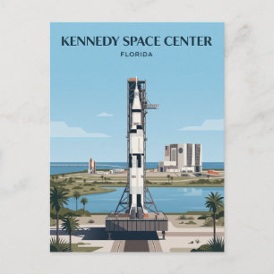 Cartão Postal Centro Espacial Kennedy Flórida