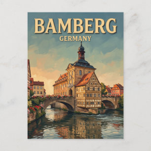 Cartão Postal Centro Histórico de Bamberg Alemanha