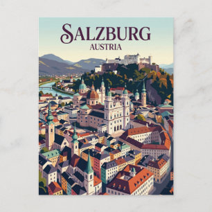 Cartão Postal Centro Histórico de Salzburgo (Altstadt) Áustria