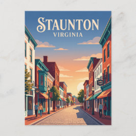 Cartão Postal Centro Histórico de Staunton EUA