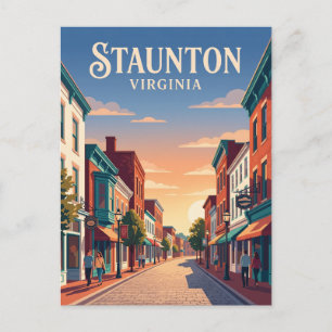 Cartão Postal Centro Histórico de Staunton EUA