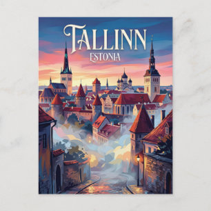Cartão Postal Centro Histórico de Tallinn Estónia